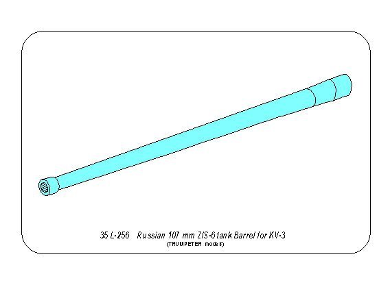 Aber 35L-256 Lufa 107mm ZIS-6 do KW-3 1/35 – zdjęcie 3