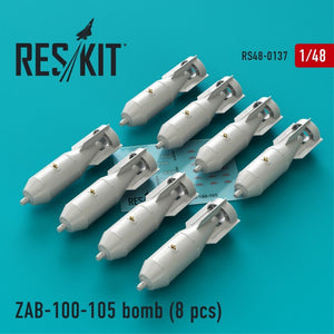 RESKIT RS48-0137 ZAB-100-105 bombs (8 pcs) 1/48
