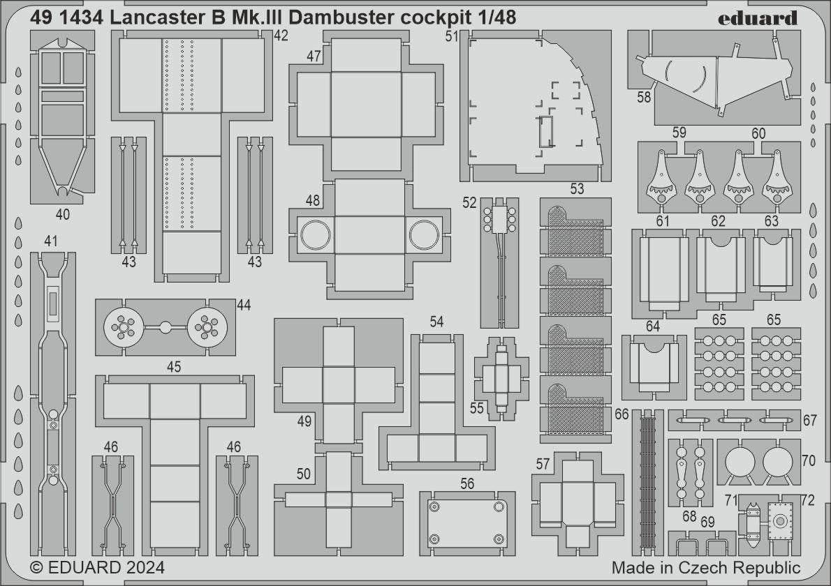 Eduard 491434 Lancaster B Mk. III Dambuster cockpit HONG KONG MODELS 1/48 – Bild 2