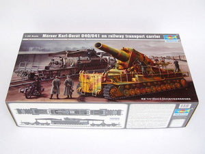 Trumpeter 00209 Morser Karl-Gerat 040/041 on railway transport carrier 1/35 – zdjęcie 2