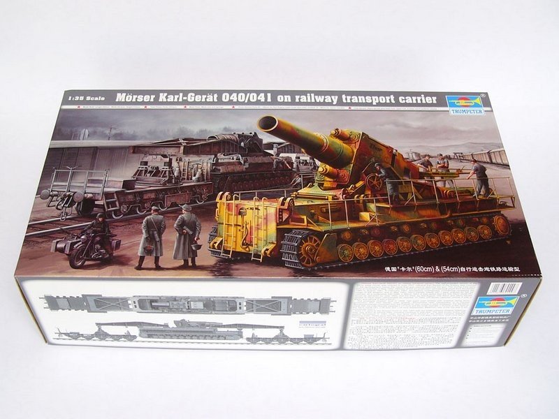 Trumpeter 00209 Morser Karl-Gerat 040/041 on railway transport carrier 1/35 – zdjęcie 2