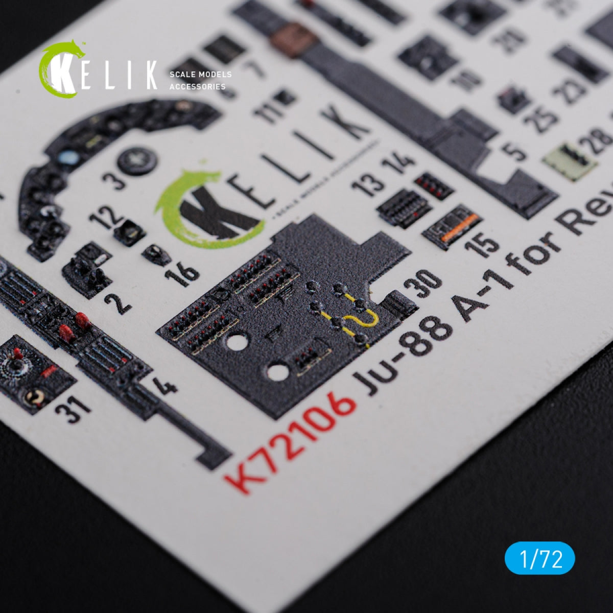 KELIK K72106 Ju-88 A-1 interior 3D decals for Revell kit 1/72 – Bild 9