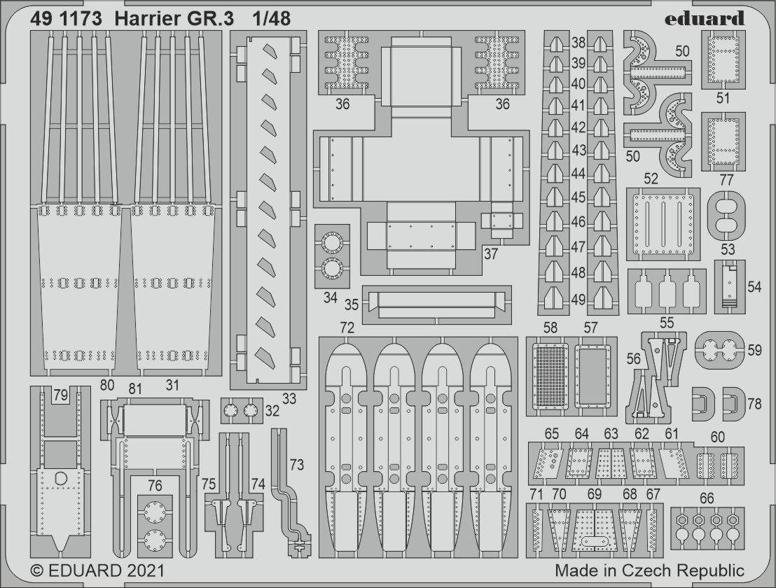 Eduard 491173 Harrier GR.3 KINETIC 1/48 – zdjęcie 2