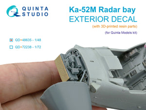Quinta Studio QD+48635 Ка-52М radar bay with nose cone (Quinta Models) (with 3D-printed resin parts) 1/48