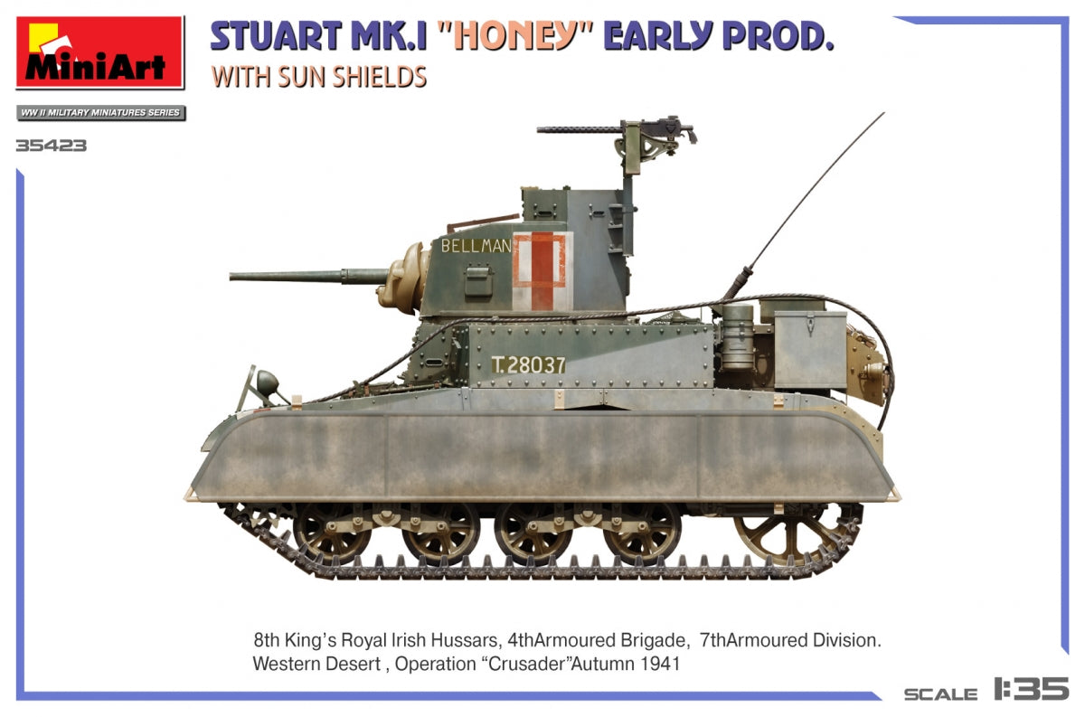MiniArt 35423 Stuart Mk.I “Honey” Early Prod. w/Sun Shields 1/35 – zdjęcie 8