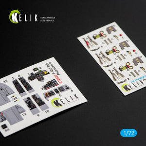 KELIK K72032 F-4EJ KAI &amp;quot;PHANTOM II&amp;quot; INTERIOR 3D DECALS FOR HASEGAWA KIT 1/72 – immagine 2