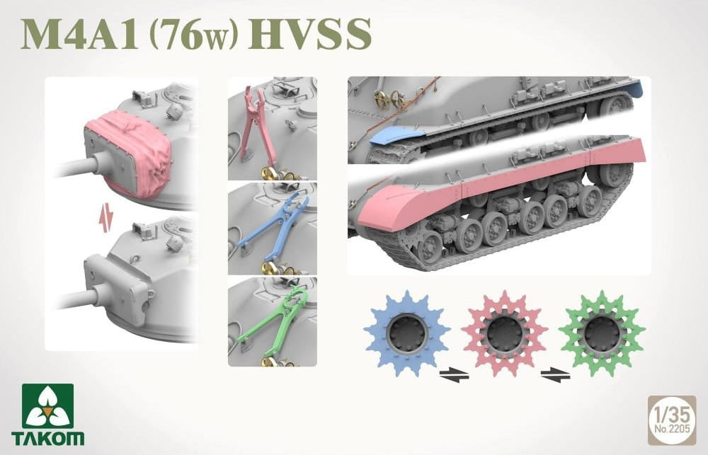 Takom 2205 M4A1 76(w) HVSS 1/35 – zdjęcie 4