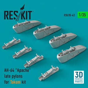 RESKIT RSU35-0043 AH-64 &amp;quot;APACHE&amp;quot; LATE PYLONS FOR TAKOM KIT (3D PRINTED) 1/35