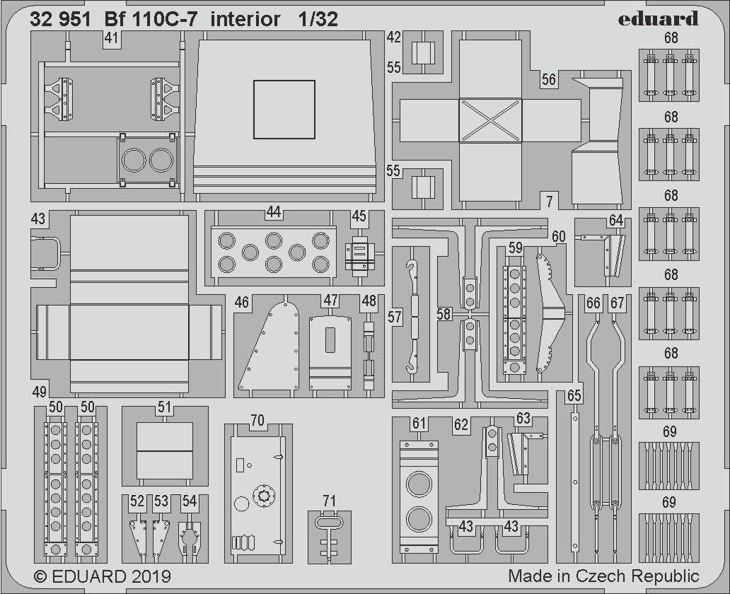 Eduard 32951 Bf 110C-7 interior REVELL 1/32 – zdjęcie 2