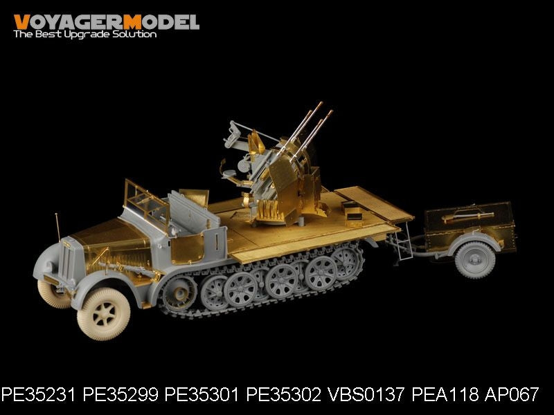 Maquette Voyager PE35299 Sd.Kfz.7/1 allemand de la Seconde Guerre mondiale, partie 1, pour DRAGON 6525 au 1/35 – image 3