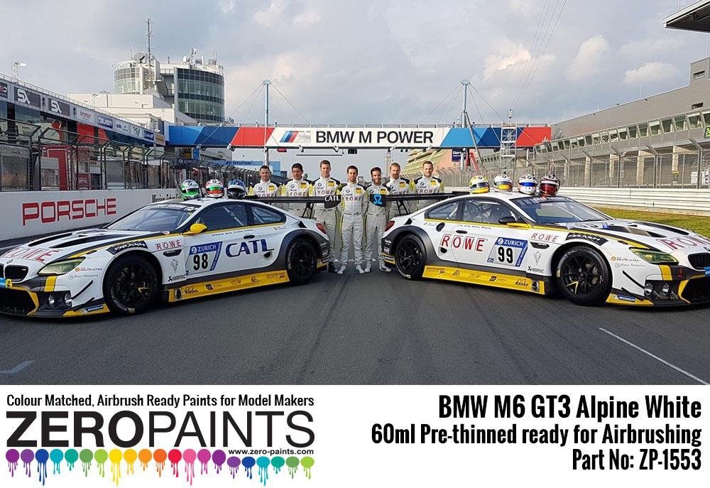 Zero Paints ZP-1553 BMW M6 GT3 Alpine White Paint 60ml – zdjęcie 2