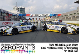 Zero Paints ZP-1553 BMW M6 GT3 Alpine White Paint 60ml – zdjęcie 2