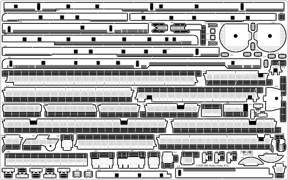 Pontos 35005F1 USS CV-14 Toconderoga 1944 Detail Up Set 1/350 – image 19