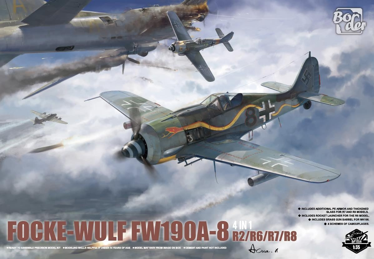 Maquette Border BF-009 Focke-Wulf FW-190A-8 4 en 1 (R2 ; R6 ; R7 ; R8) 1/35