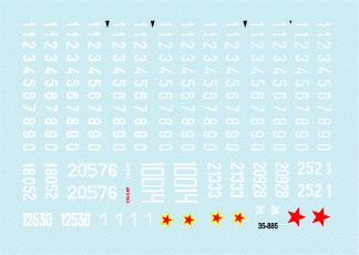 Star Decals 35-885 JNA - Jugoslavian tank numbers 1990s 1/35 – image 3