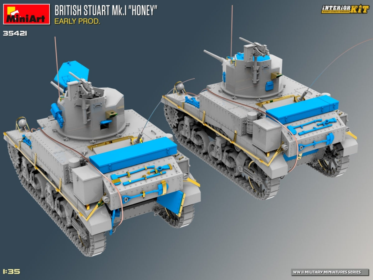 MiniArt 35421 BRITISH STUART MK.I HONEY EARLY PROD. INTERIOR KIT 1/35 – zdjęcie 6