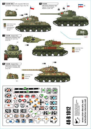 Star Decals 48-B1012 T-34-85 Medium Tank 1/48 – zdjęcie 2