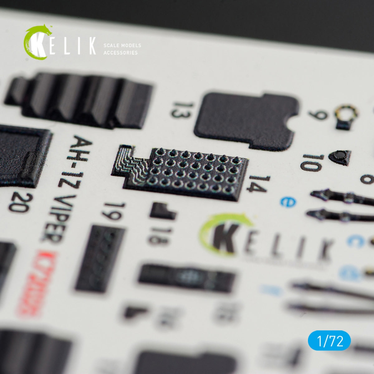 Kelik K72025 AH-1Z "Viper" interior 3D decals for Dream Model kit 1/72