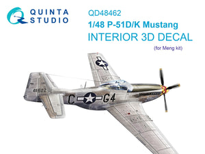 Quinta Studio QD48462 P-51D/K 3D-Printed colored Interior on decal paper (Meng) 1/48