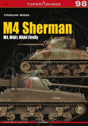 Kagero 7098 M4 Sherman, M4A1, M4A4 Firefly EN/PL