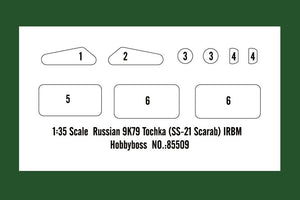 Hobby Boss 85509 Russian 9K79 Tochka (SS-21 Scarab) IRBM 1/35 – zdjęcie 3