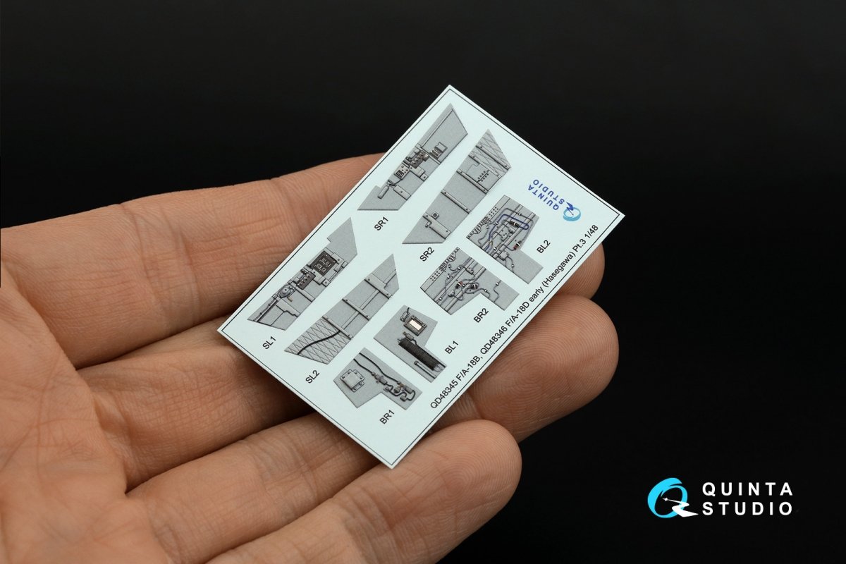 Quinta Studio QD48345 F/A-18B 3D-Printed &amp;amp; coloured Interior on decal paper (Hasegawa) 1/48 – zdjęcie 4