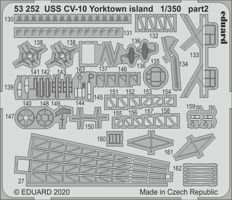 Eduard 53252 USS CV-10 Yorktown island 1/350 TRUMPETER – zdjęcie 2