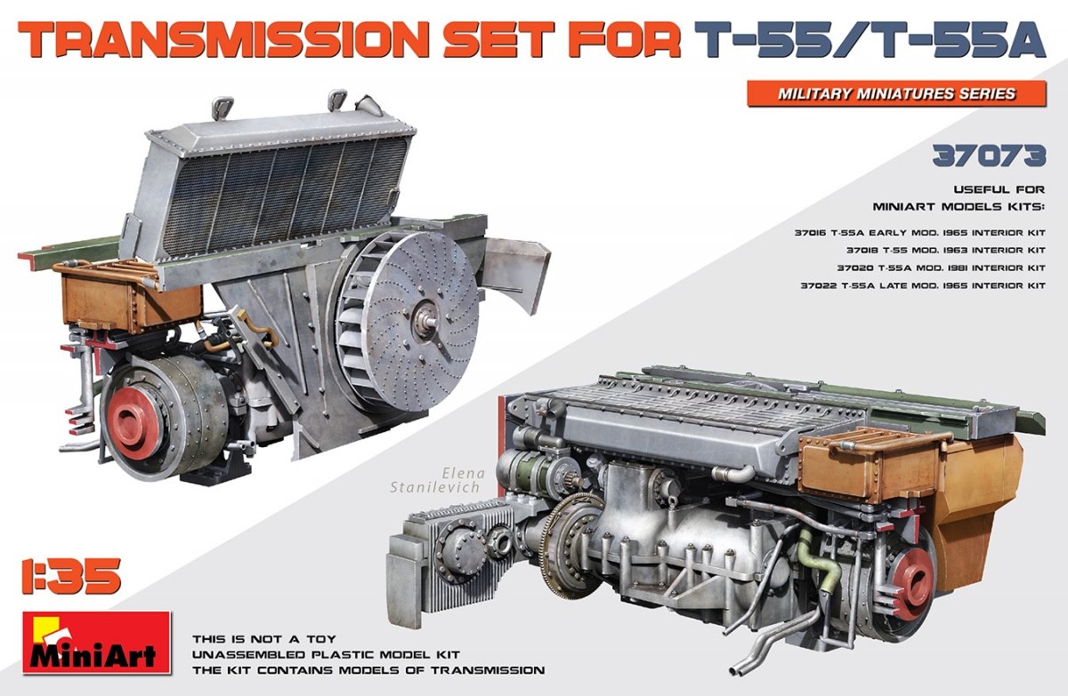 MiniArt 37073 TRANSMISSION SET FOR T-55/T-55A 1/35