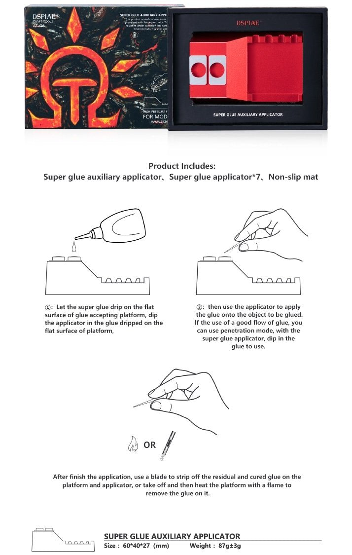 DSPIAE AT-GA Super Glue Auxiliary Applicator / Aplikator do kleju CA – zdjęcie 2
