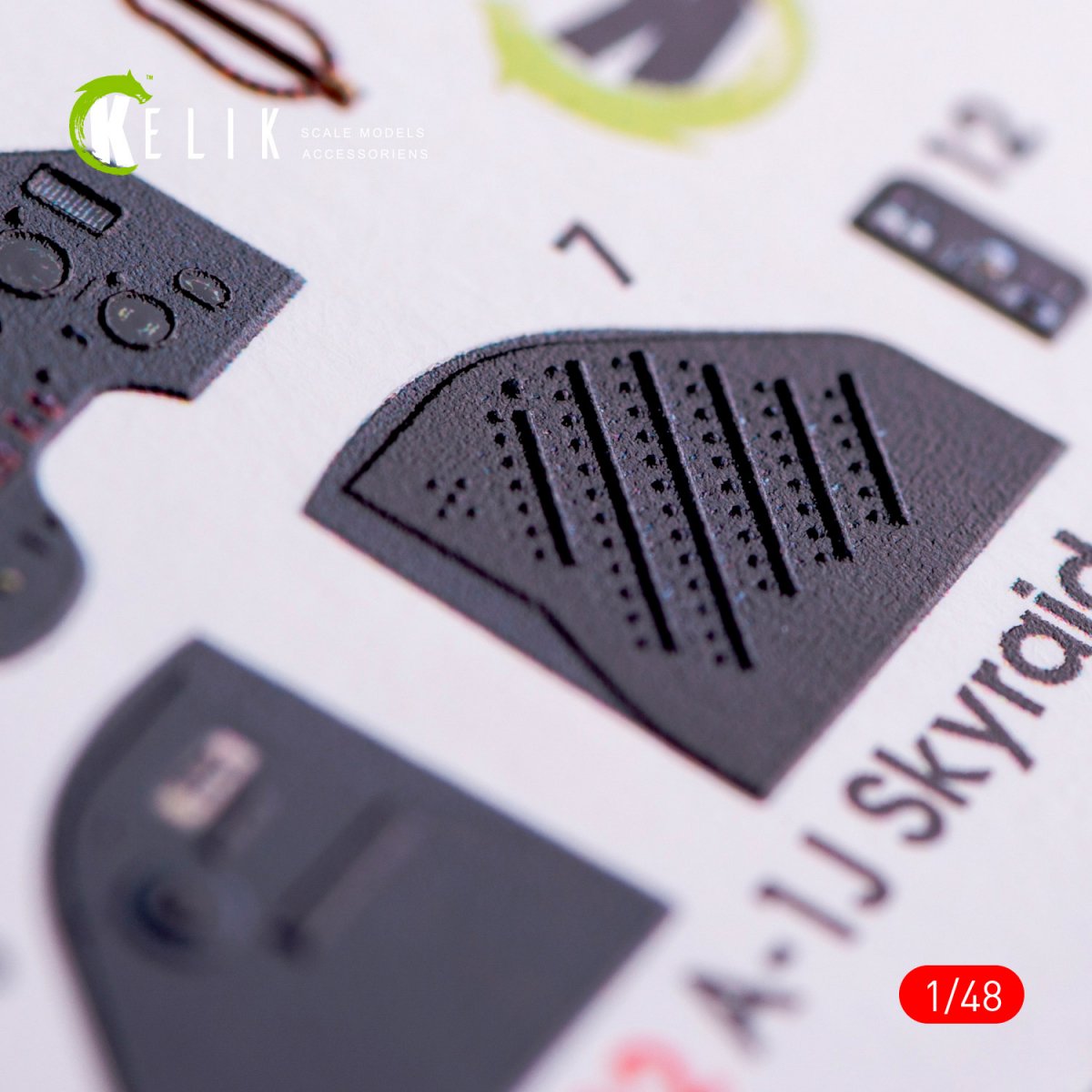 KELIK K48012 A-1J SKYRAIDER INTERIOR 3D DECALS FOR TAMIYA KIT 1/48 – zdjęcie 4