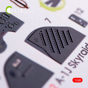 KELIK K48012 A-1J SKYRAIDER INTERIOR 3D DECALS FOR TAMIYA KIT 1/48 – zdjęcie 4