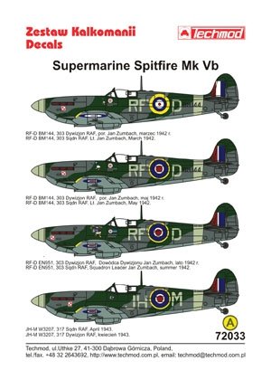 Techmod 72033 - Supermarine Spitfire Mk VB 1/72 – image 2