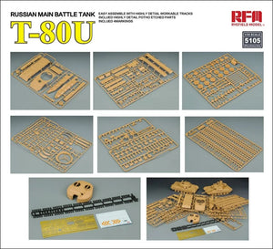 Rye Field Model 5105 Russian Main Battle Tank T-80U 1/35 – zdjęcie 12