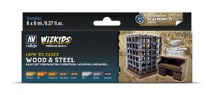 Vallejo 80256 Wizkids Wood &amp;amp; Steel Set 8x8ml