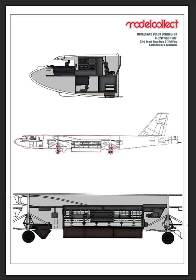 Modelcollect UA72200 B-52H U.S. Stratofortress strategic Bomber 1/72 – zdjęcie 39