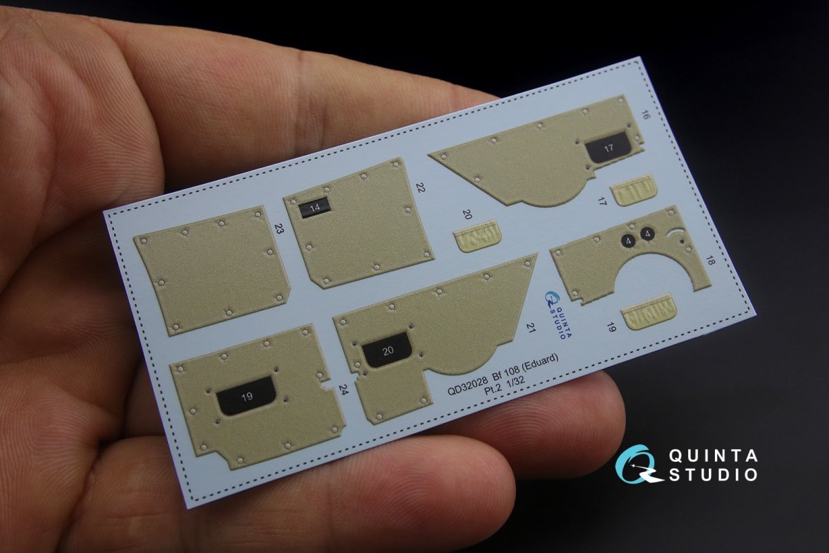 Quinta Studio QD32028 Bf 108 3D-Printed &amp;amp; colored Interior on decal paper (for Eduard kit) 1/32 – image 4
