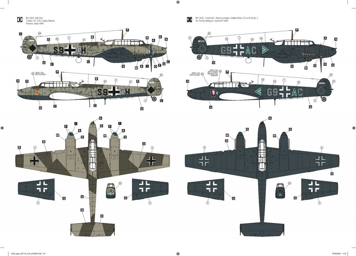 Hobby 2000 32008 Messerschmitt Bf 110 E (Dragon + Cartograf + Mask) 1/32 – image 5