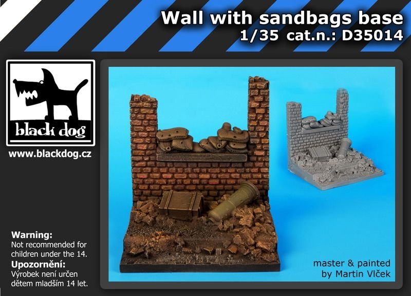 Mur Black Dog D35014 avec base de sacs de sable 1/35