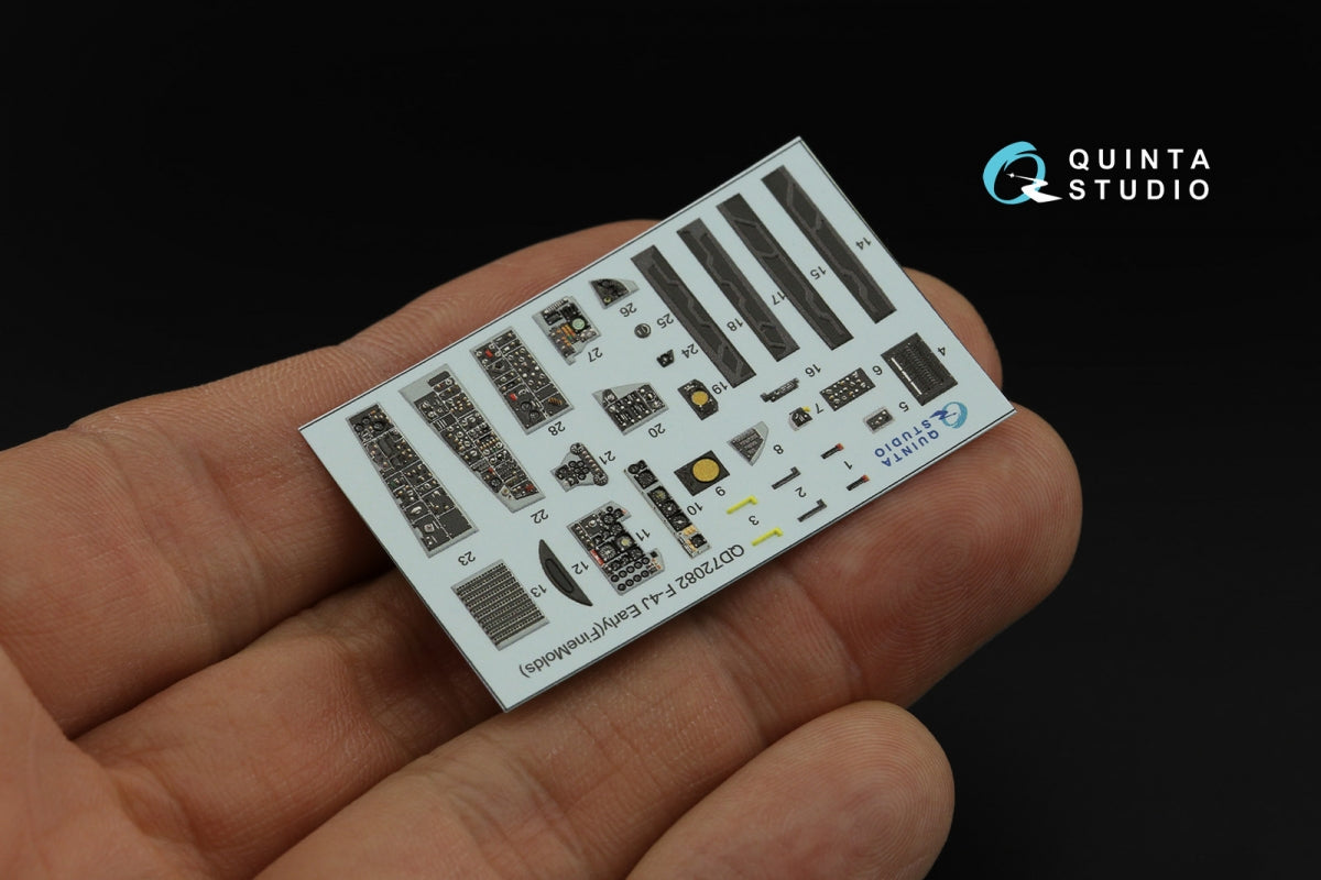 Quinta Studio QD72082 F-4J Early 3D-Printed &amp;amp; coloured Interior on decal paper (Fine Molds) 1/72 – zdjęcie 3
