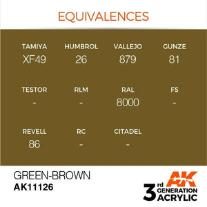 AK Interactive AK11126 GREEN-BROWN – STANDARD 17ml – zdjęcie 3