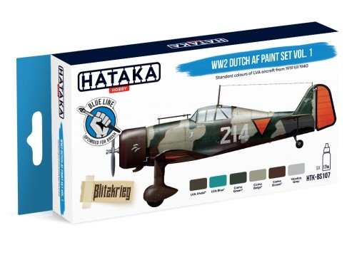 Hataka BS107 WW2 Dutch AF Paint Set Vol. 1 set 6x17 ml – zdjęcie 2