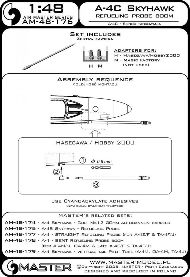 Master AM-72-163 A-4C Skyhawk - refueling probe boom 1/72 – image 3