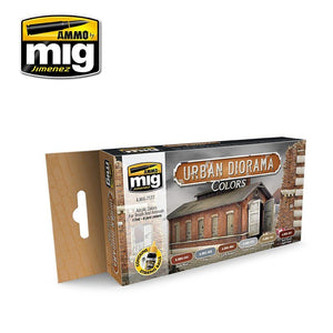 AMMO de Mig Jimenez 7177 Coffret de couleurs pour diorama urbain 6x17ml