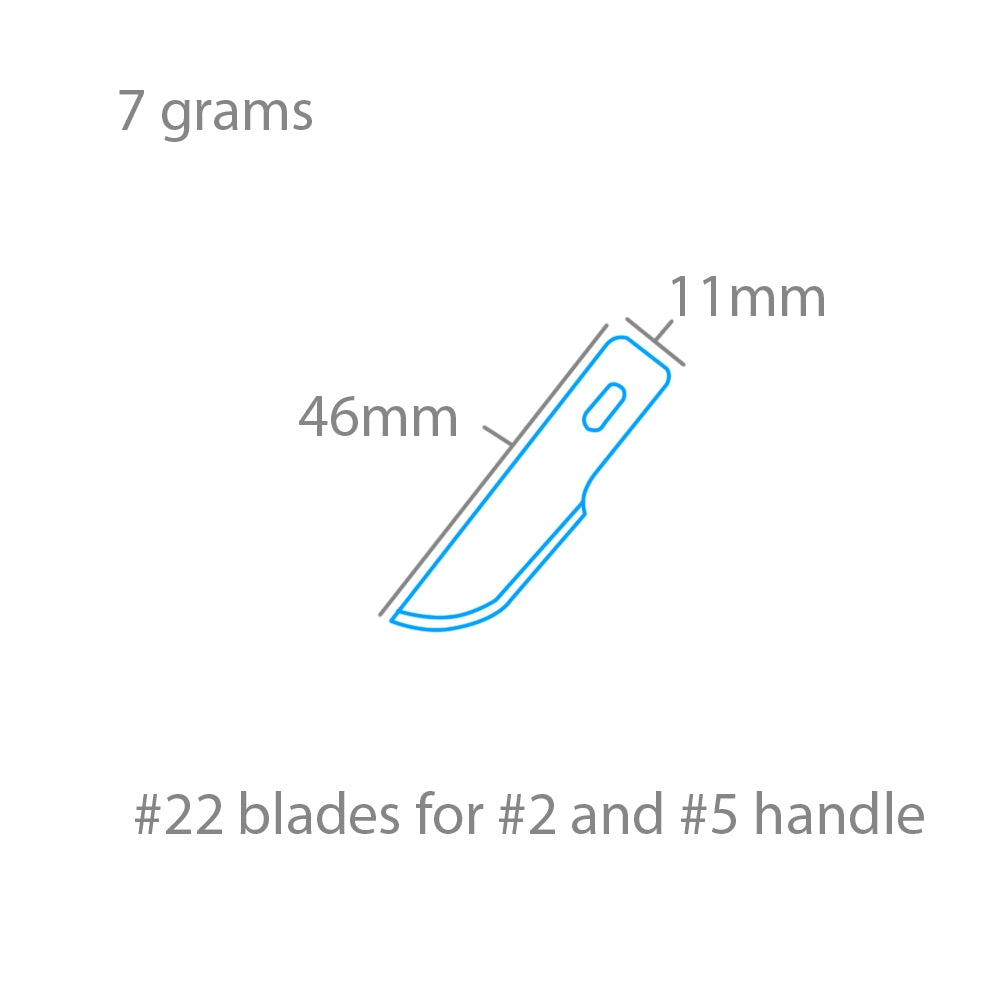Modelcraft PKN2722 #22 Large Curved Carving Blades x 5 For #2 or #5 Handles – image 2