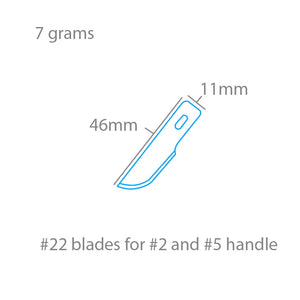 Modelcraft PKN2722 #22 Large Curved Carving Blades x 5 For #2 or #5 Handles – image 2