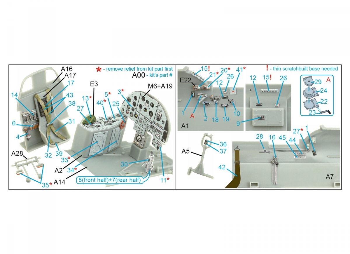 Quinta Studio QD32154 IL-2M3 3D-Printed &amp;amp; colored Interior on decal paper (Hobby Boss) 1/32 – image 8