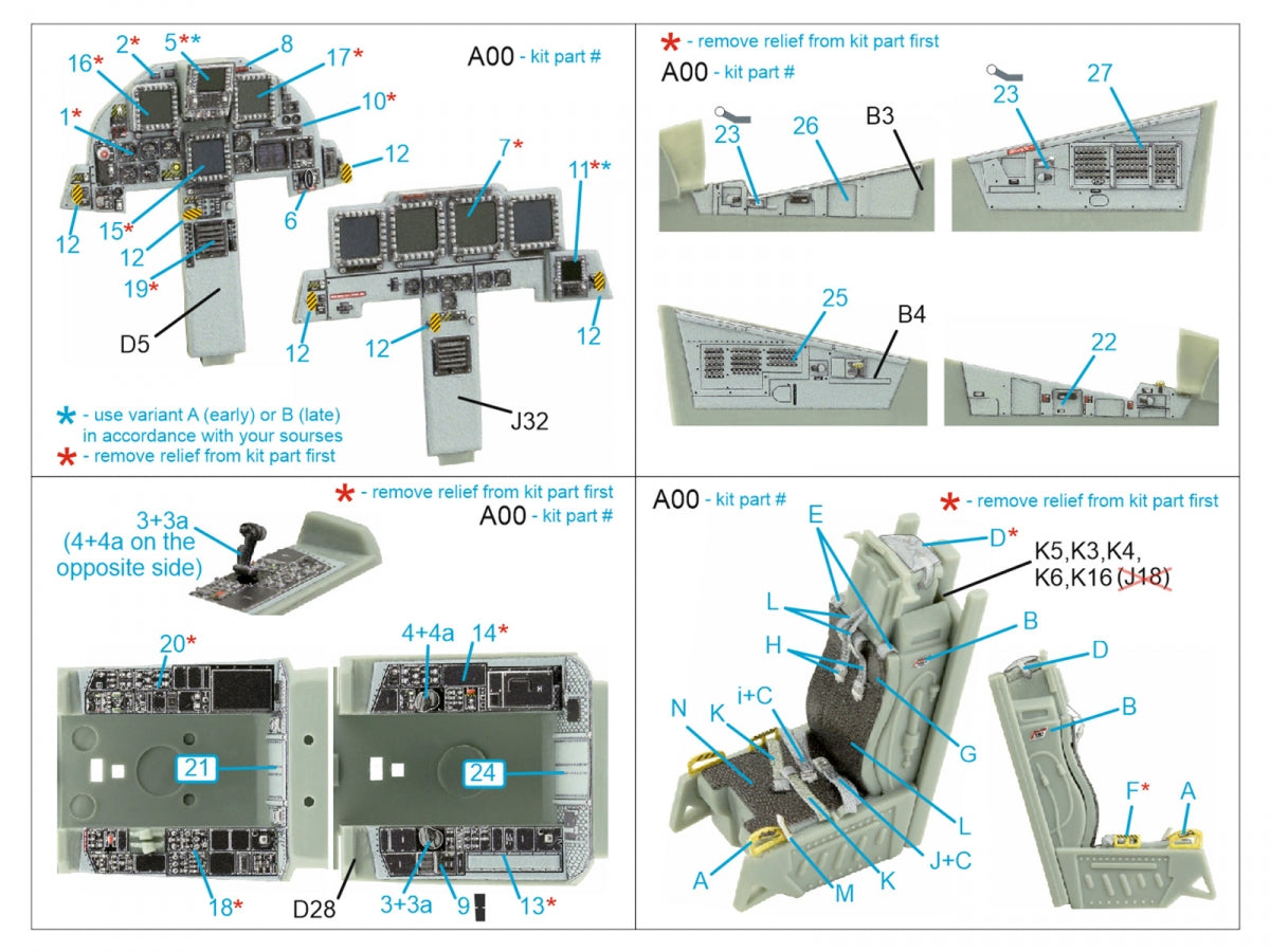 Quinta Studio QD48426 F-15E 3D-Printed coloured Interior on decal paper (Academy) 1/48 – zdjęcie 2