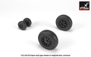 Armory Models AW32502 JAS-39 Gripen wheels w/ weighted tires, early 1/32 – immagine 4