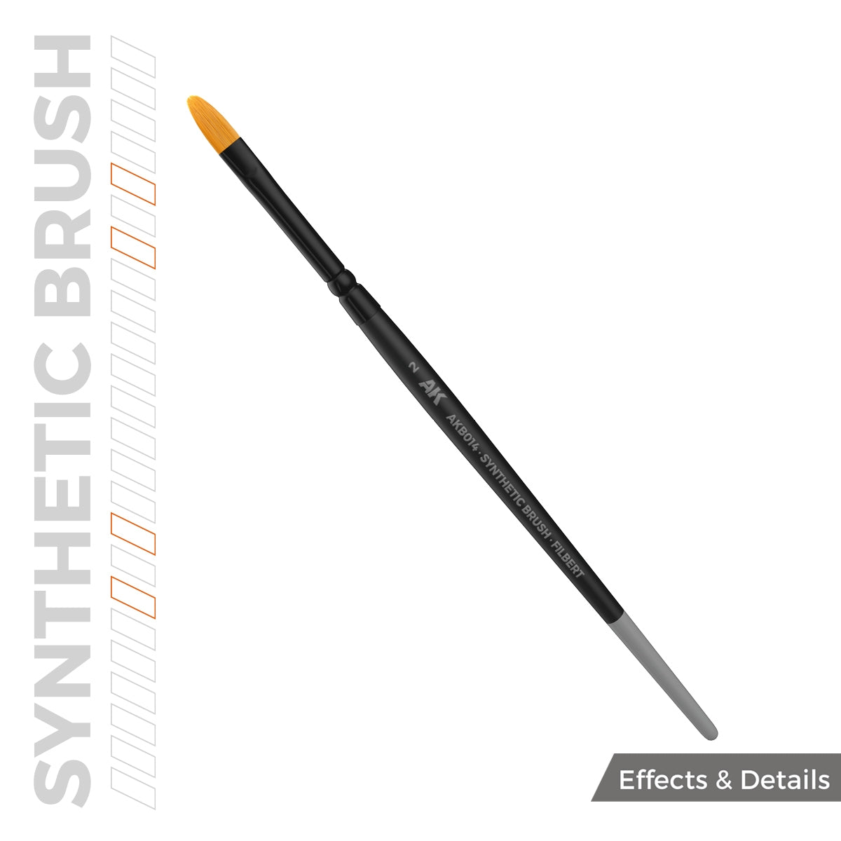 AK Interactive AKB014 AK SYNTHETIC BRUSH – FILBERT 2 – image 3