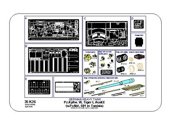 Aber 35K26 Pz.Kpfw. VI Ausf.E (i.Kfz.181) Tiger I – s.PzAbt. 501 in Tunisia (1/35) – image 23